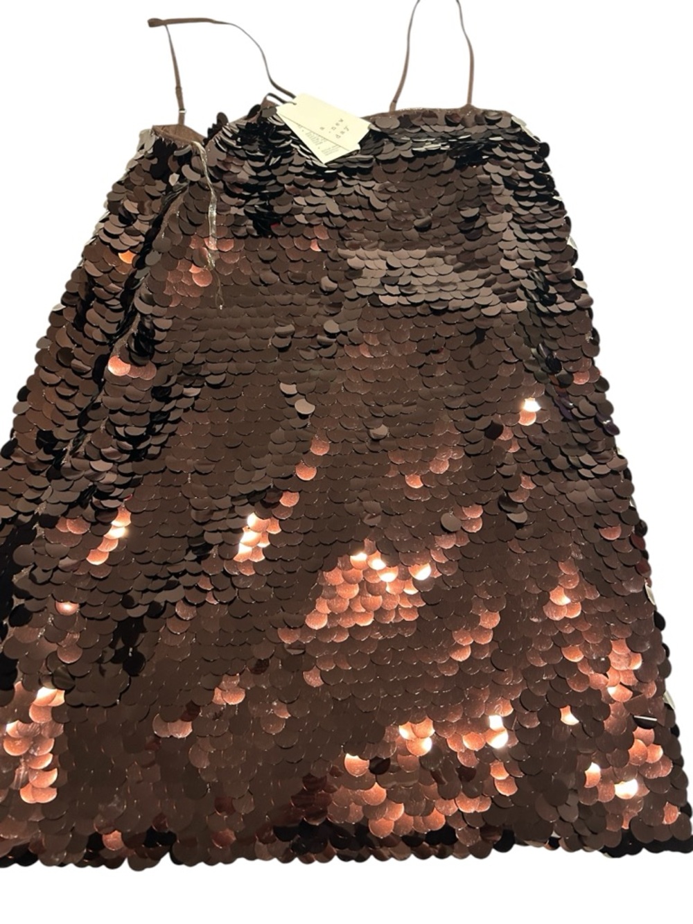 A new day Sequin A-Line Mini Skirt - Bronze